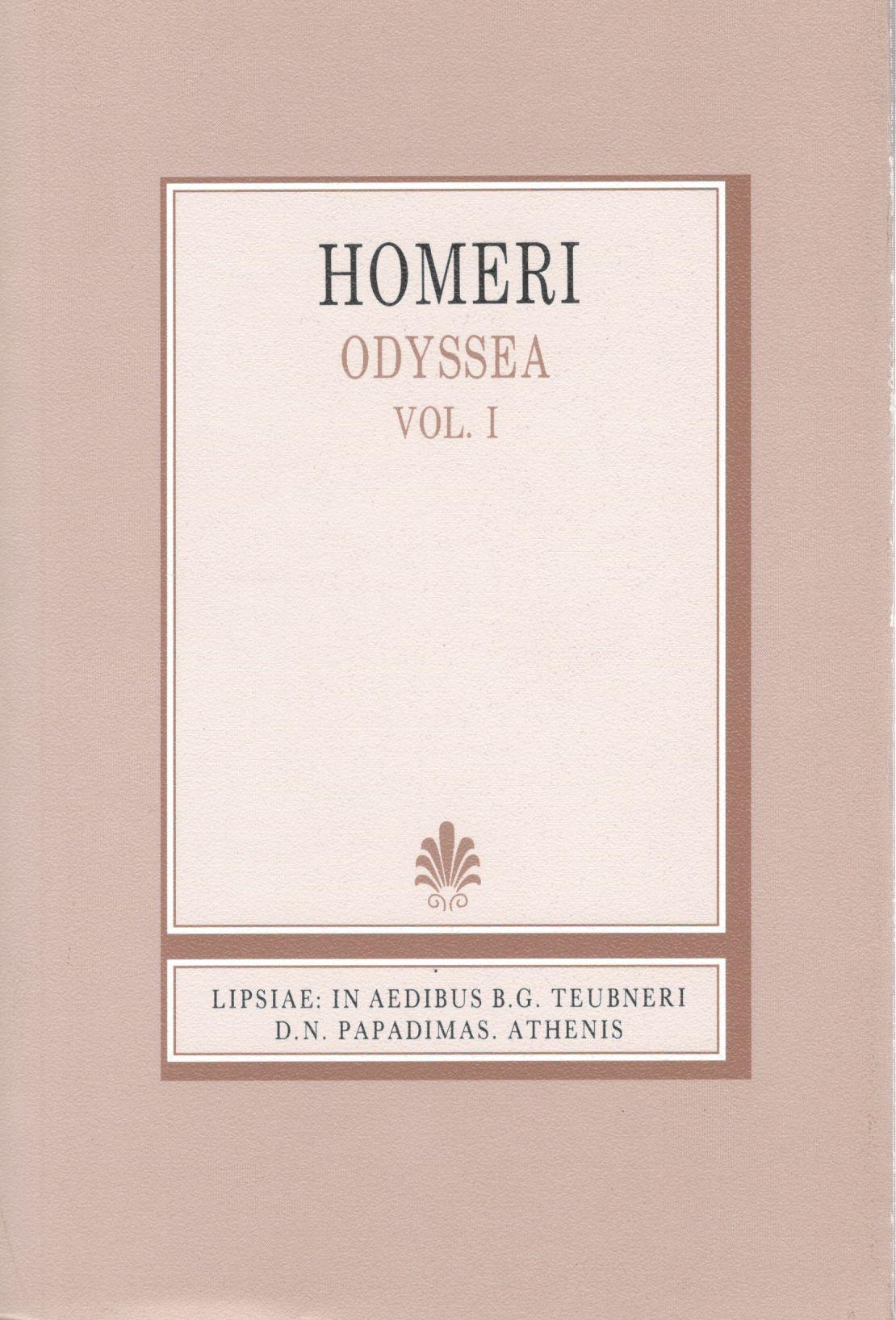 HOMERI, ODYSSEA, VOL. I, (ΟΜΗΡΟΥ, ΟΔΥΣΣΕΙΑ, ΡΑΨΩΔΙΑΙ Α-Μ, Τ. Α