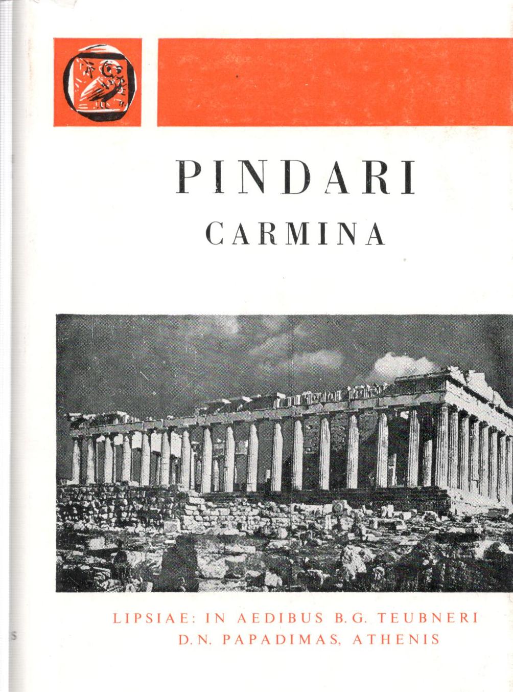 PINDARI, CARMINA, EPINICIA, PARS I, (ΠΙΝΔΑΡΟΥ, ΕΠΙΝΙΚΟΙ, ΜΕΡΟΣ 1ο) {ΧΑΡΤΟΔΕΤΟ}