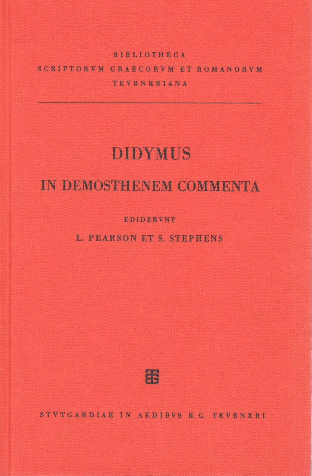 DIDYMI IN DEMOSTHENEM COMMENTA