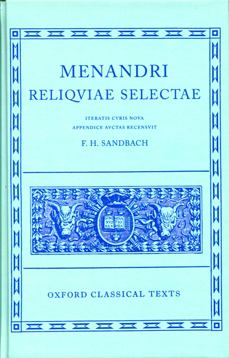 MENANDER RELIQUIAE SELECTAE