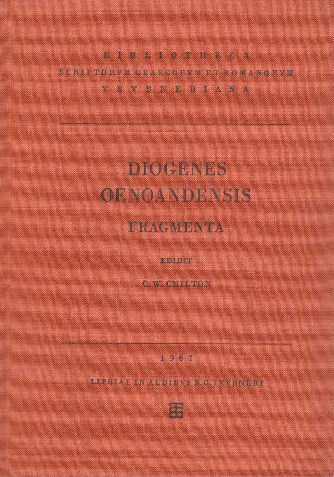 DIOGENIS OENOANDENSIS FRAGMENTA