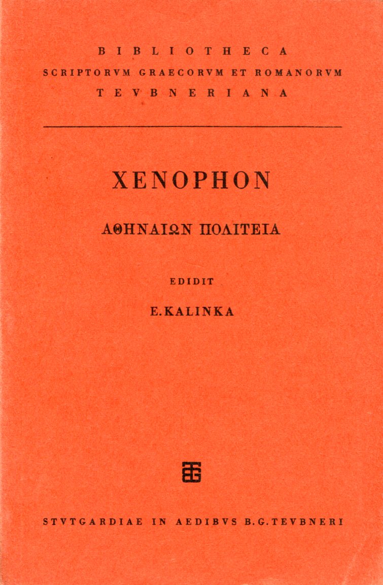 XENOPHONTIS QUI INSCRIBITUR LIBELLUS ΑΘΗΝΑΙΩΝ ΠΟΛΙΤΕΙΑ