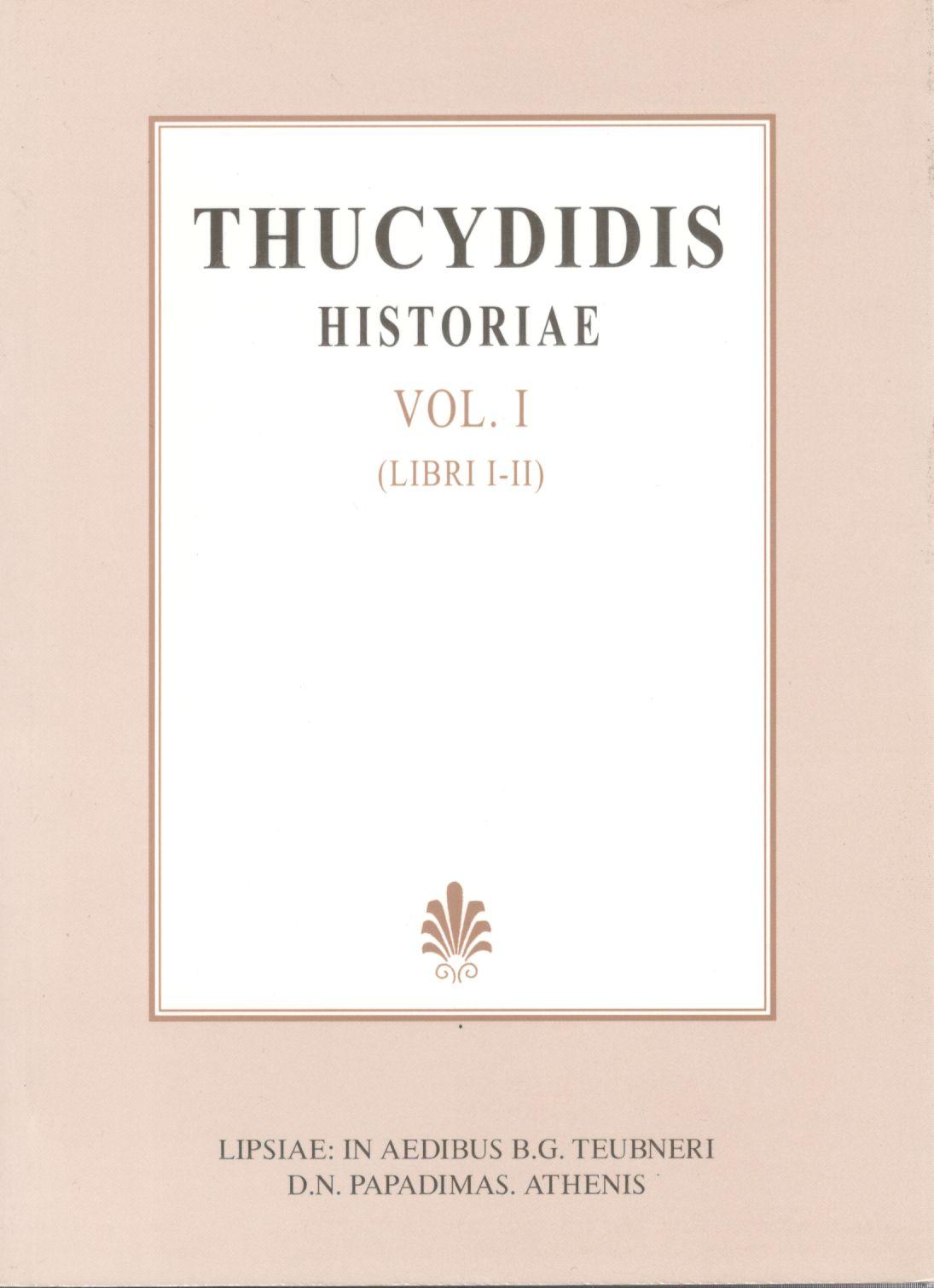 THUCYDIDIS, HISTORIAE, VOL. I, LIBRI I-II (ΘΟΥΚΥΔΙΔΟΥ, ΙΣΤΟΡΙΑΙ, Τ. Α