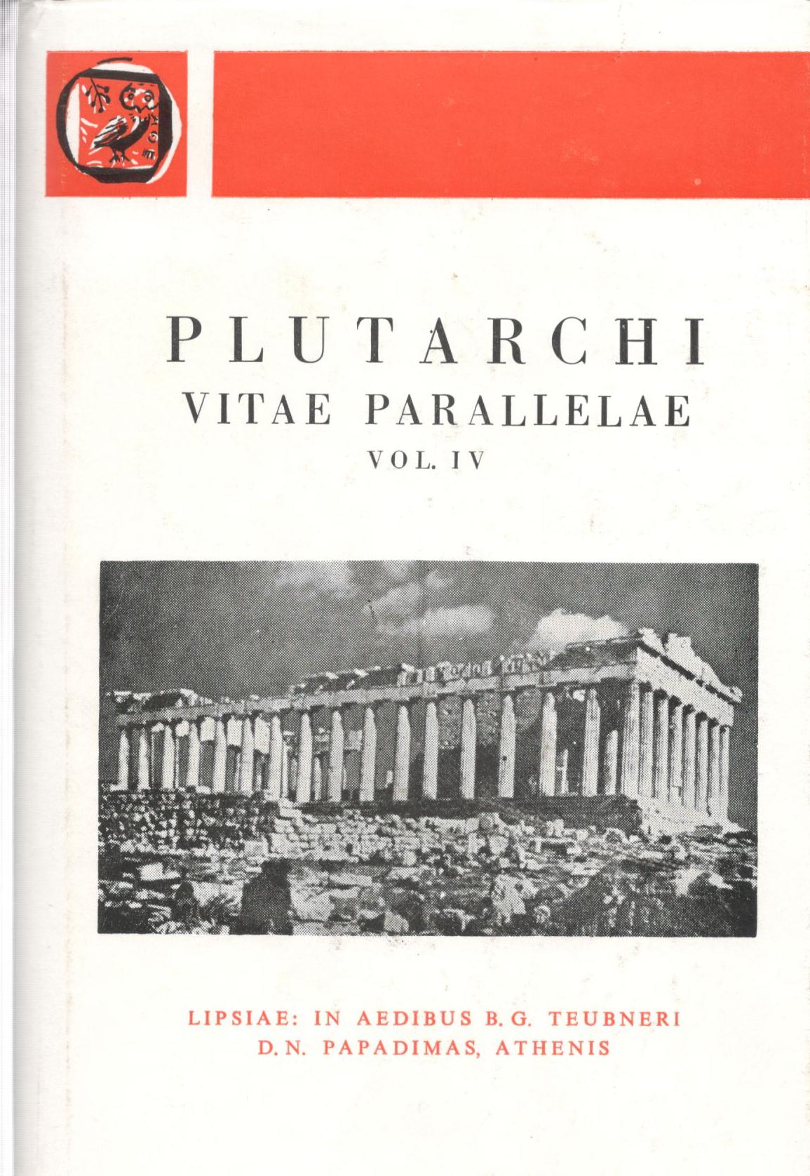 PLUTARCHI, VITAE PARALLELAE, INDICES, VOL. IV, (ΠΛΟΥΤΑΡΧΟΥ, ΒΙΟΙ ΠΑΡΑΛΛΗΛΟΙ, ΕΥΡΕΤΗΡΙΟ, Τ. Δ